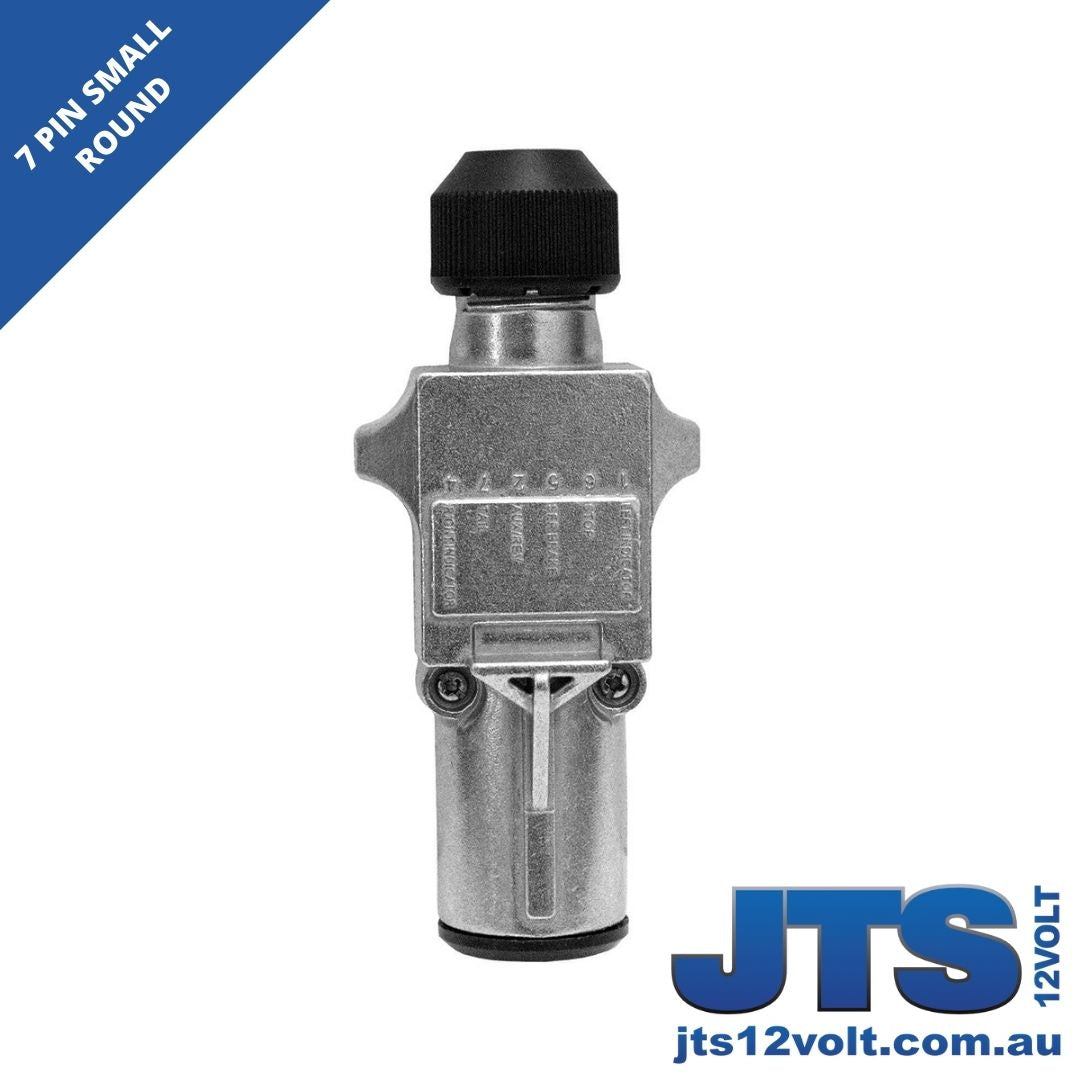 7 Pin Small Round Trailer Plug - Metal