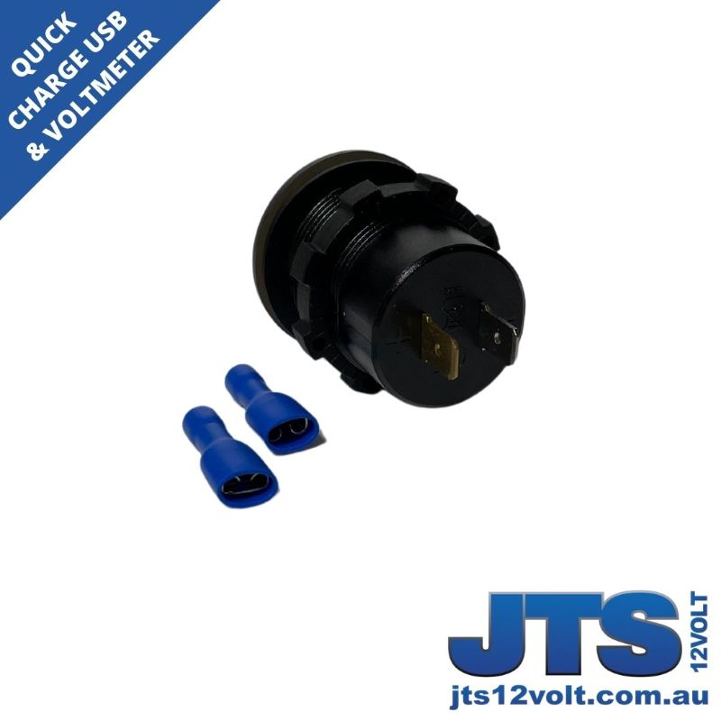12v Voltmeter Twin USB Charger on/off