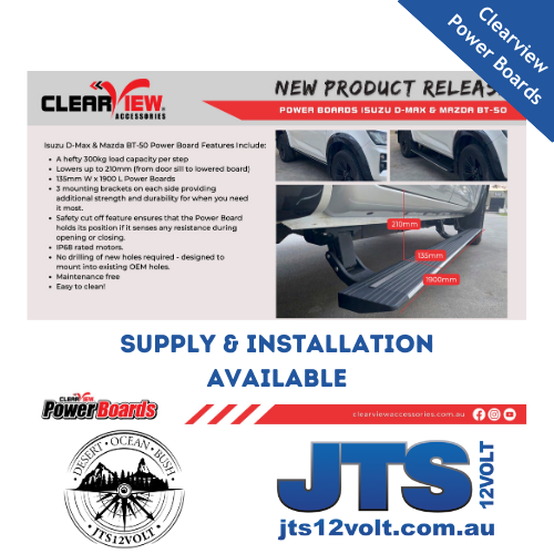 Clearview Powered Side Steps Isuzu D-Max MY21 on | Mazda BT-50 TF Series Jul 2020 on image 1