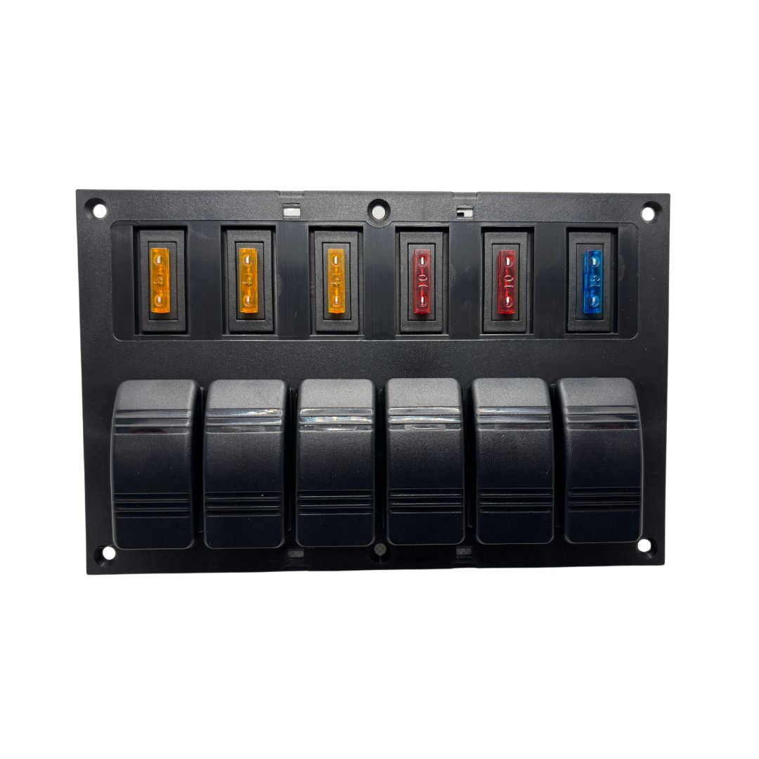 6 Gang Switch Panel - LED - With Fuses - 24/12V image 2