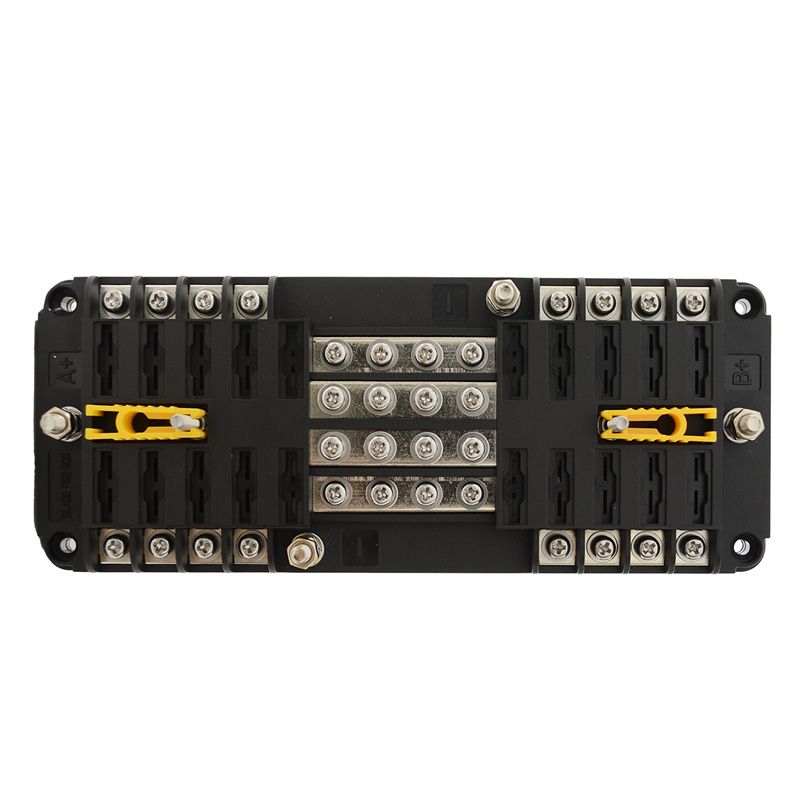FUSE BLOCK 16 Way 32VDC ATS FUSE Dual +VE Inputs