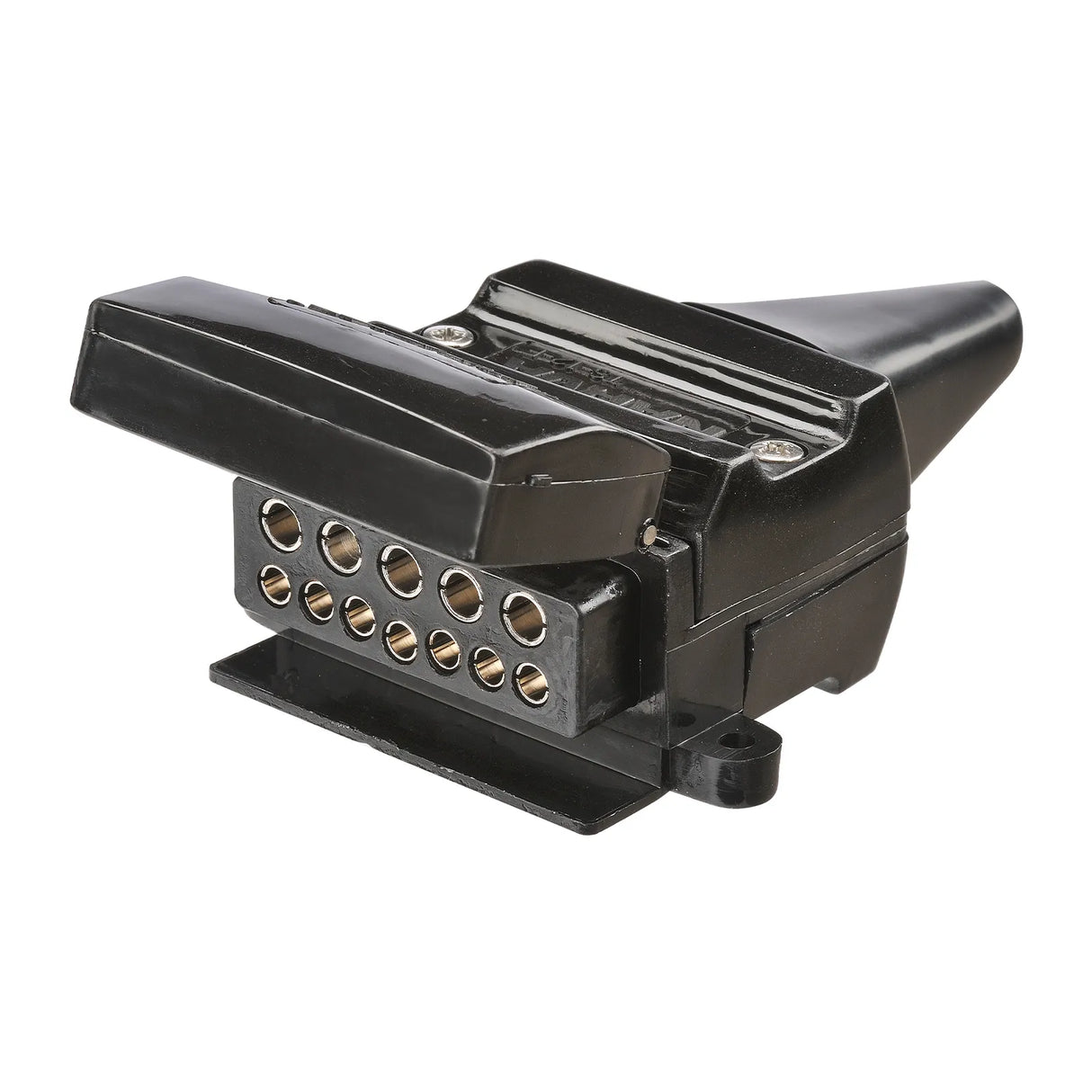 12 Pin Flat Plastic Trailer Socket with Reed Switch image 0