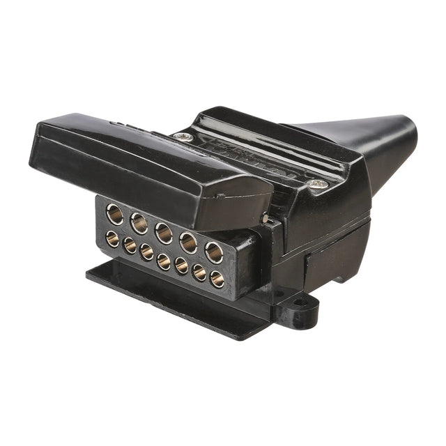 12 Pin Flat Plastic Trailer Socket with Reed Switch image 0