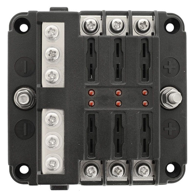 Fuse Block 6 Gang W NEGATIVE image 0