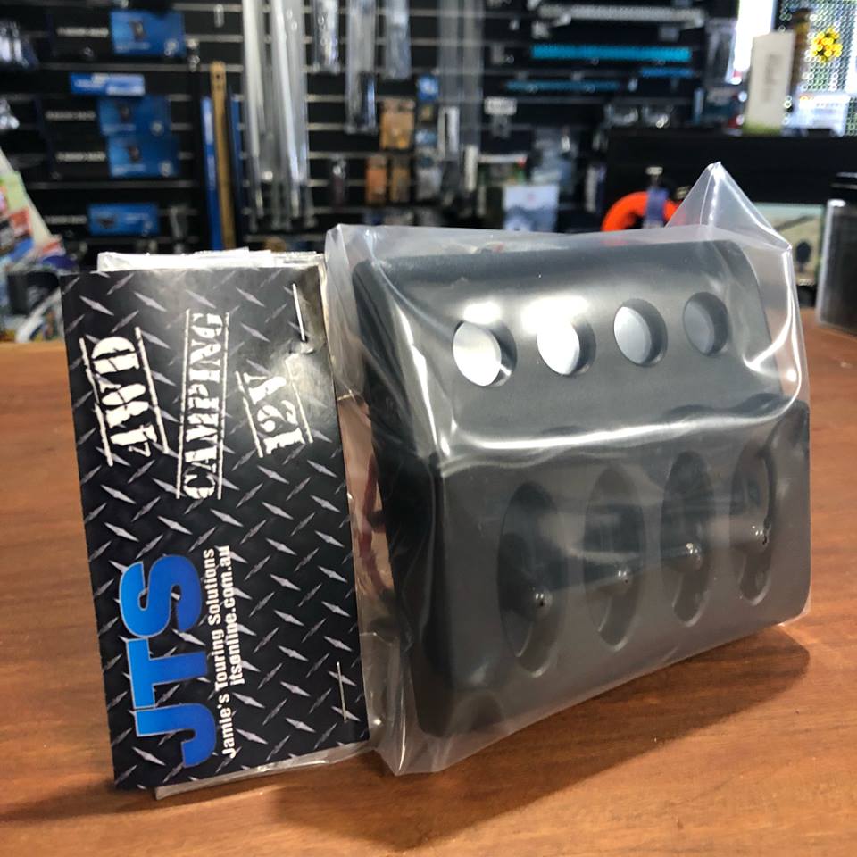 4 Gang Switch Panel - Waterproof - Backlit - With Fuses and distribution panel image 1