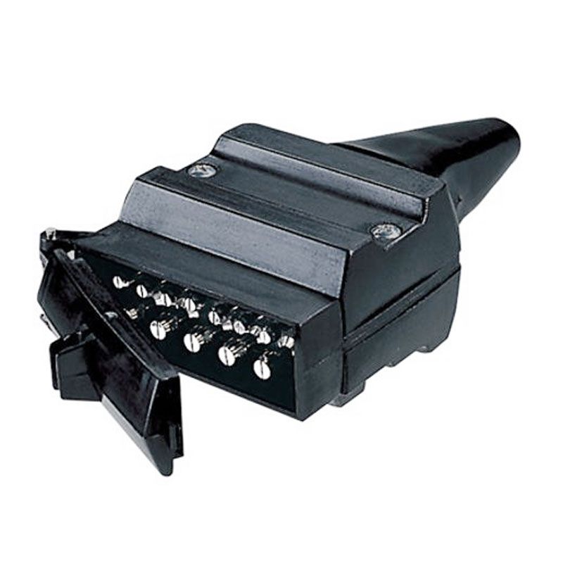 12 Pin Flat Plastic Trailer Plug