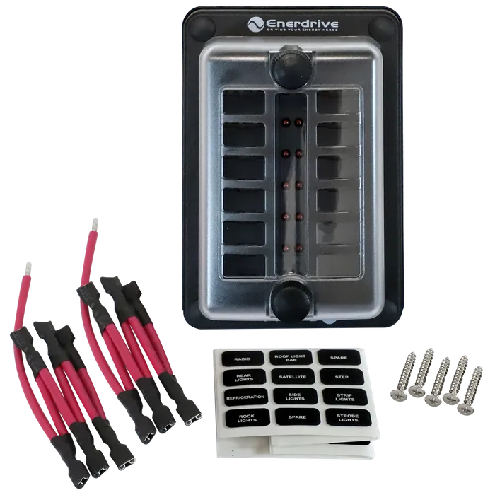 Enerdrive 12 Way Blade Fuse Block Panel Mount image 0