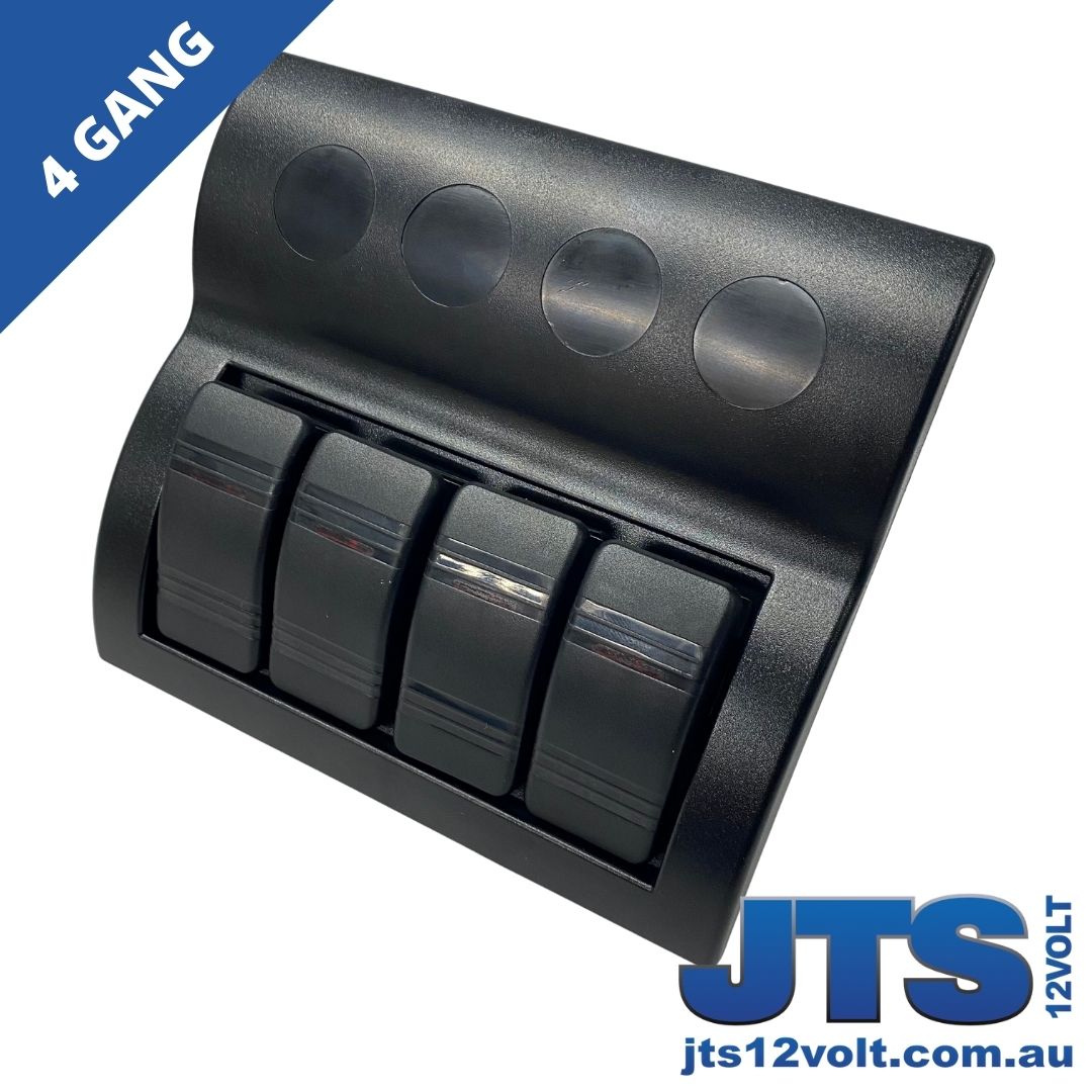 4 Gang Switch Panel - LED - With Fuses - 24/12V