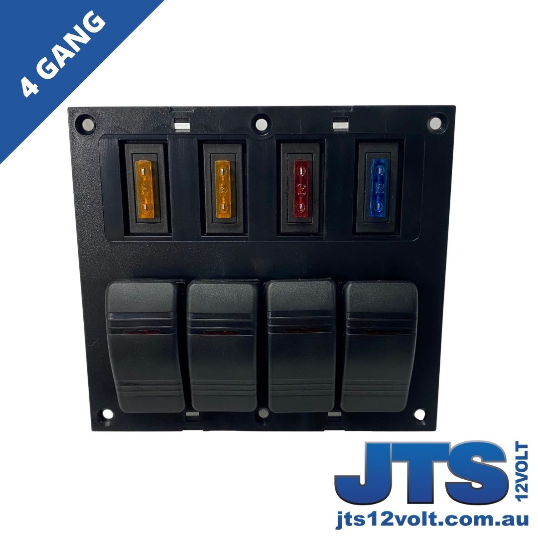 4 Gang Switch Panel - LED - With Fuses - 24/12V image 2