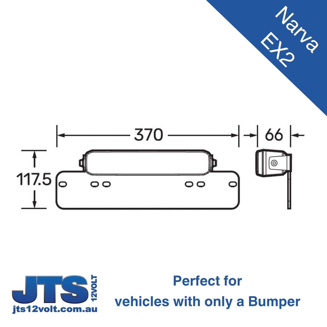 Narva EX2 10" Light Bar with Number Plate Bracket image 2
