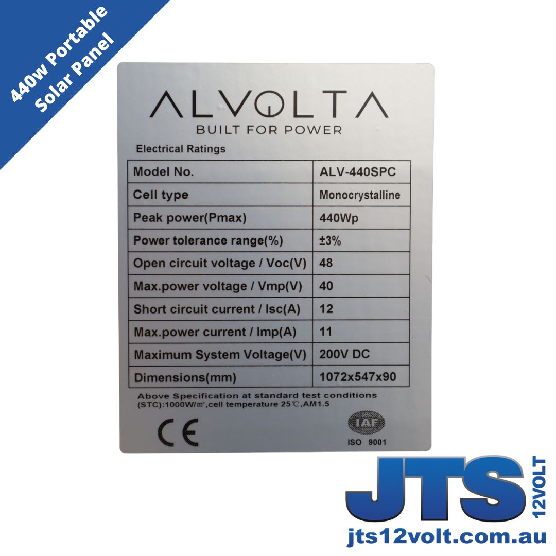 Alvolta Ultra 440W Slim Portable Solarcase