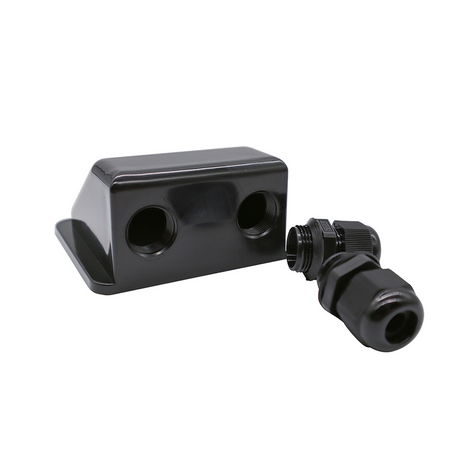 Dual Entry Solar Junction Box - Black