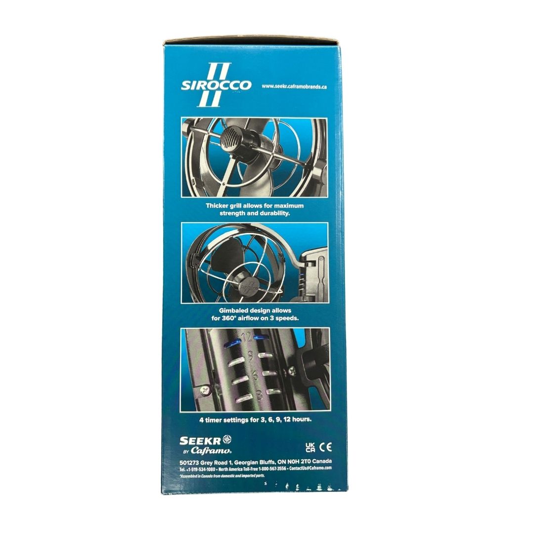 SIROCCO 11 Fan 12/24v BLACK