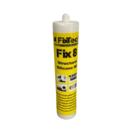 FIXTECH Fix8 Structural Silicone 300ml Cartridge WHITE image 0