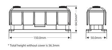 Fuse Holder Mega ANL Single with Cover 600AMP