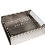 Metallic Egon Relay Hub on a white background