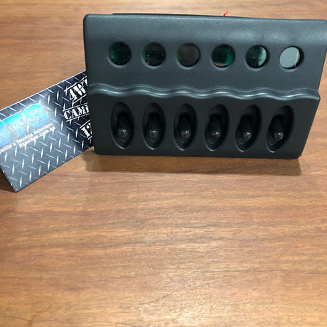 6 Gang Switch Panel - Waterproof - Backlit - With Fuses and distribution panel image 1