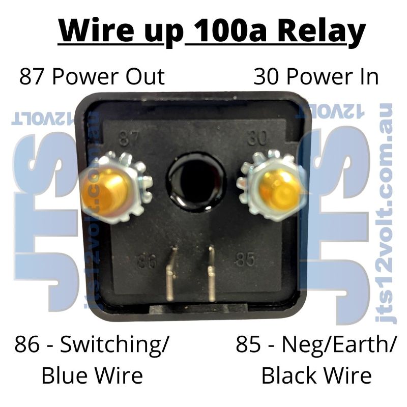 wire up 100amp relay jts12v
