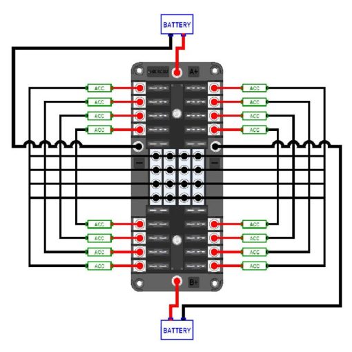 LV5453-CABLE-16WAY-FUSE-BLOCK